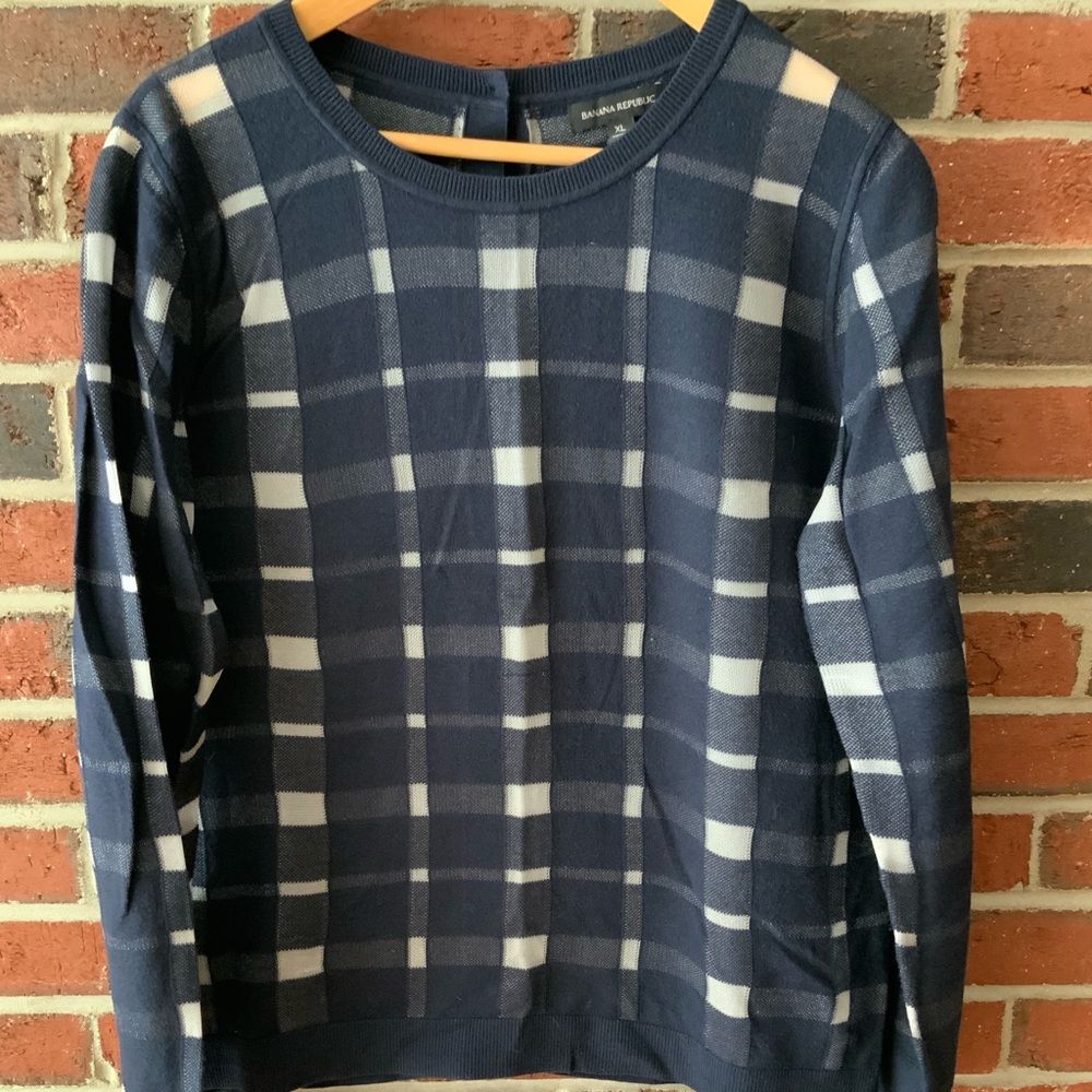 Plaid sweater by Banana Republic